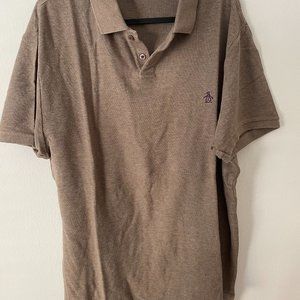 Penguin Light Brown Polo, Men, Large